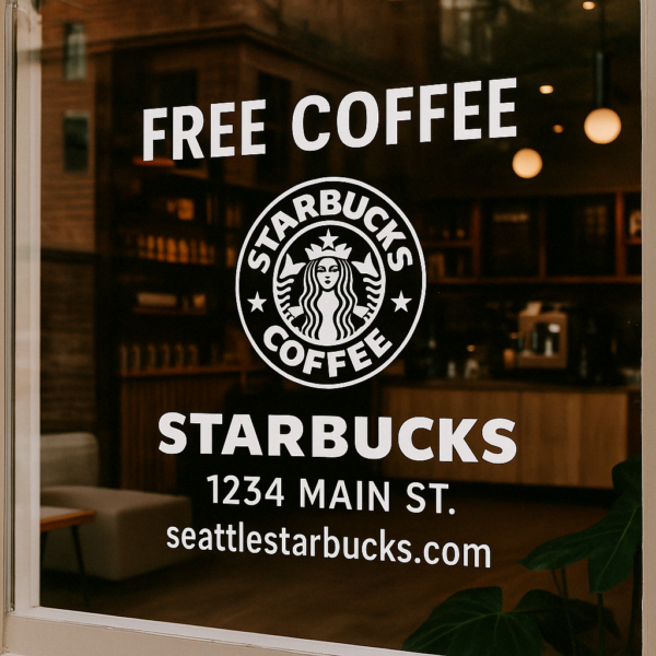 White Window Clings