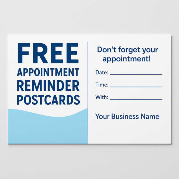 Free Appointment Reminder Postcards