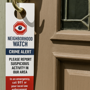 Free Door Hangers For Neighborhood Watch & Crime Alerts