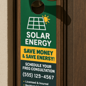 Free Door Hangers For Solar Energy Installers