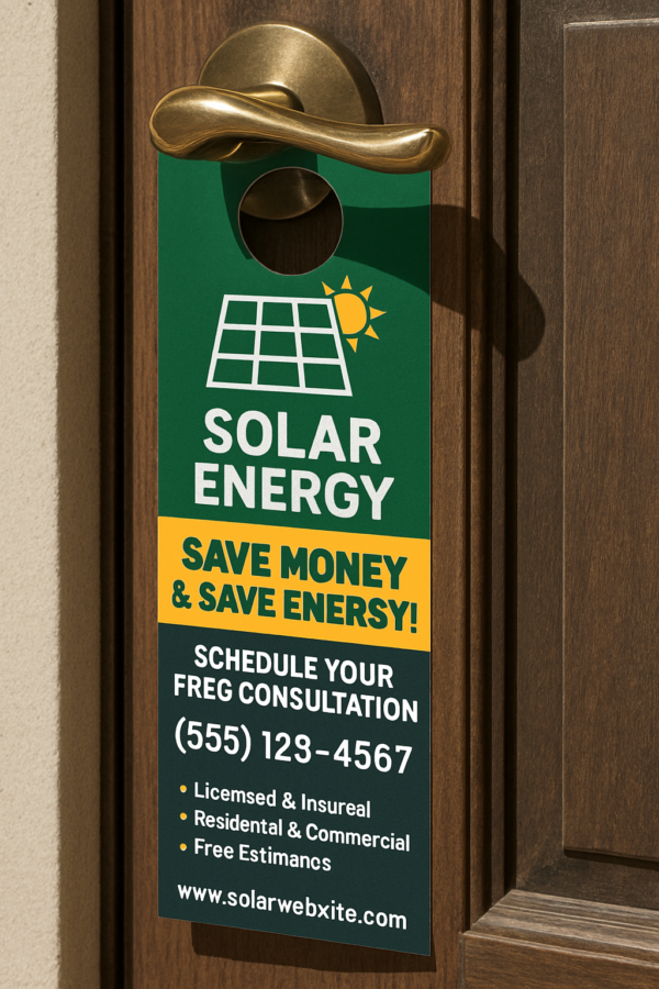 Free Door Hangers For Solar Energy Installers