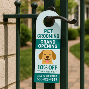 Free Door Hangers for Pet Grooming Grand Openings