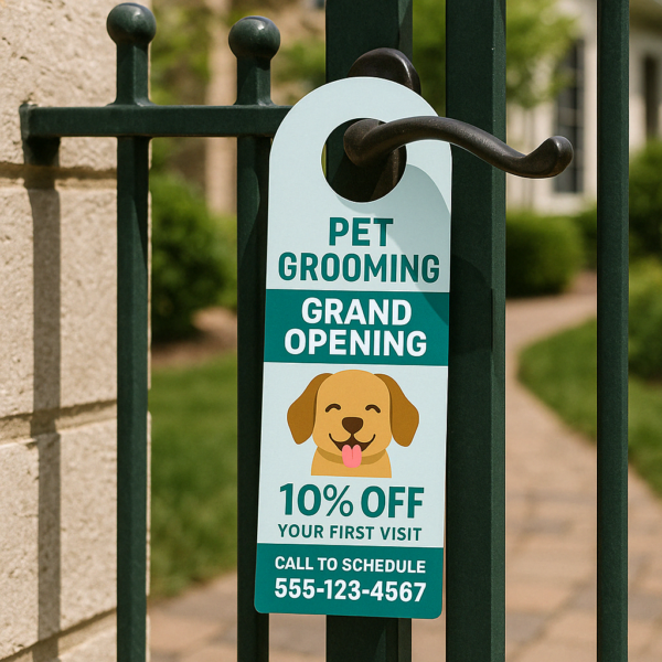 Free Door Hangers for Pet Grooming Grand Openings
