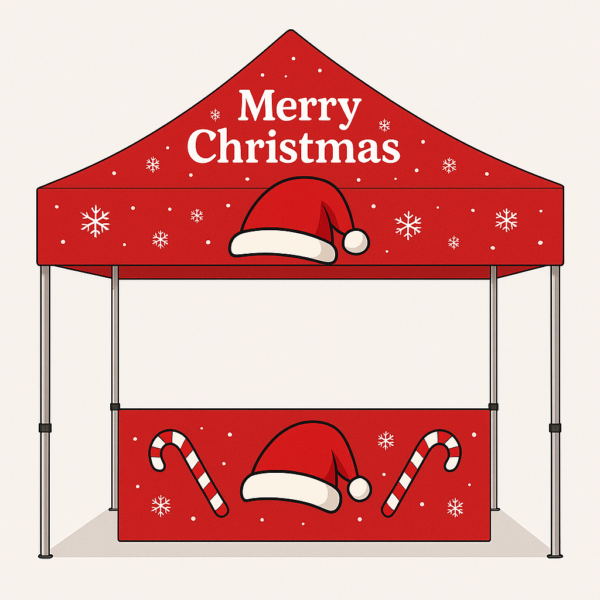10x10 Aluminum Canopy Tent – Custom Christmas Edition