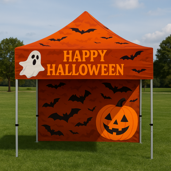 10x10 Aluminum Canopy Tent – Custom Halloween Edition