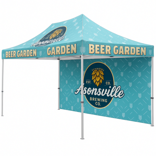 15ft Canopy Tent Backwall – Custom Full-Color Print - Image 2