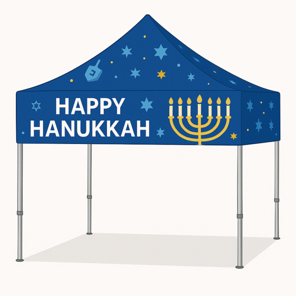 Carpa de Hanukkah con Menorá
