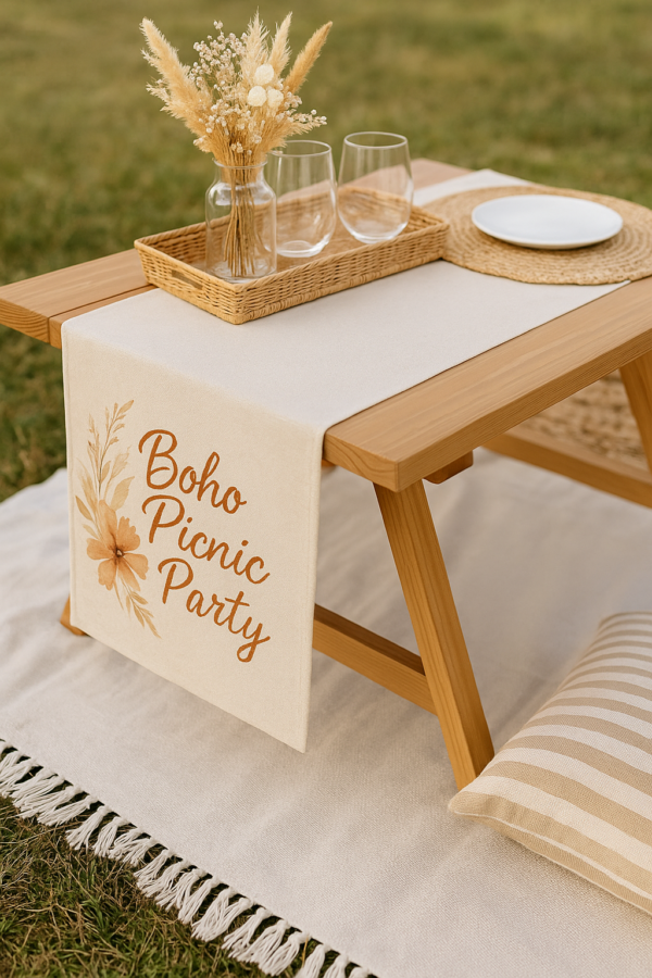 Boho Picnic Table Runners