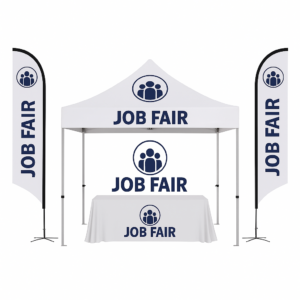 Trade Show Display Kit: 10ft Tent, Feather Flags & Table Cover