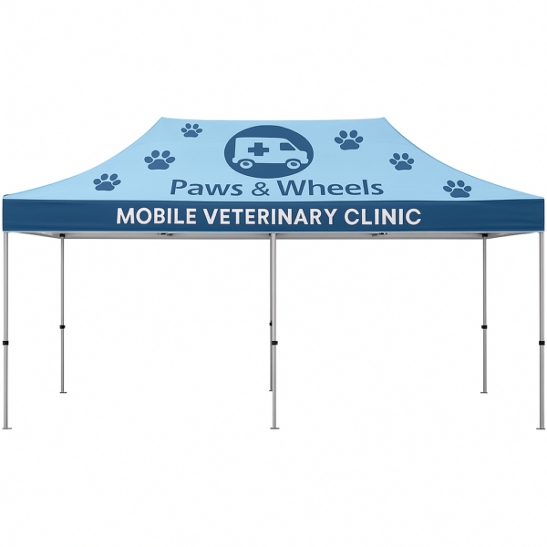 20x10 Aluminum Canopy Tent – Custom Pop-Up with Full Color Print