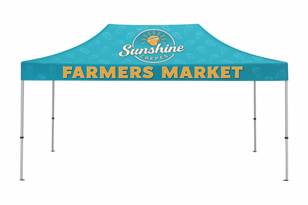 5ft Aluminum Canopy Tent – Custom Printed 15x10 Pop-Up