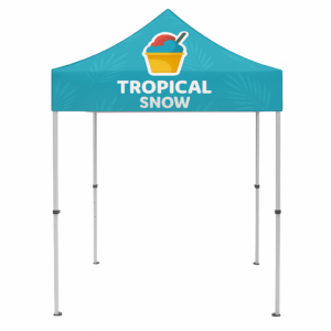 5x5 Steel Canopy Tent – Custom Printed, Heavy-Duty Pop-Up with Full Color Top