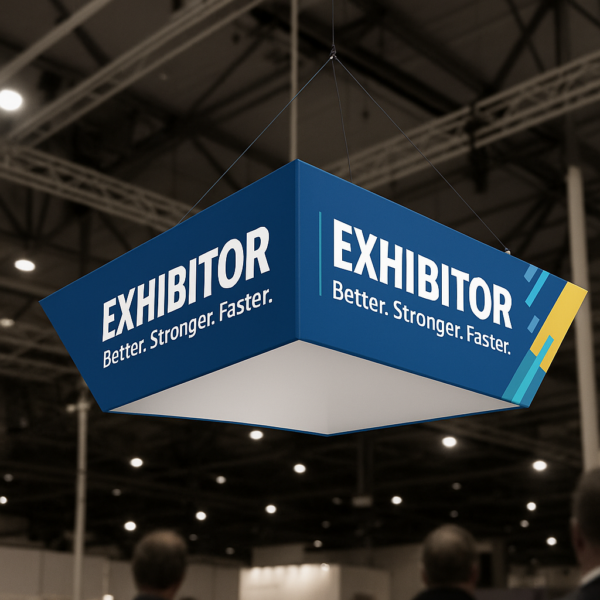 Banner Triangular en Exposición