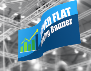 Exhibición de Banner Curvo Azul