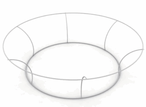 10 x 3.5 ft. Hanging Banner Tapered Circle (Hardware Only)