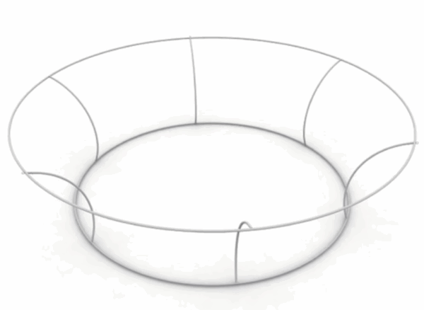 10 x 3.5 ft. Hanging Banner Tapered Circle (Hardware Only)