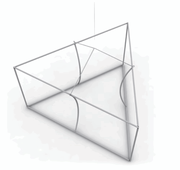 8 x 2 ft. Hanging Banner Triangle (Hardware Only)
