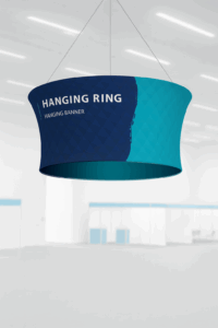 Banner colgante en exposiciónz