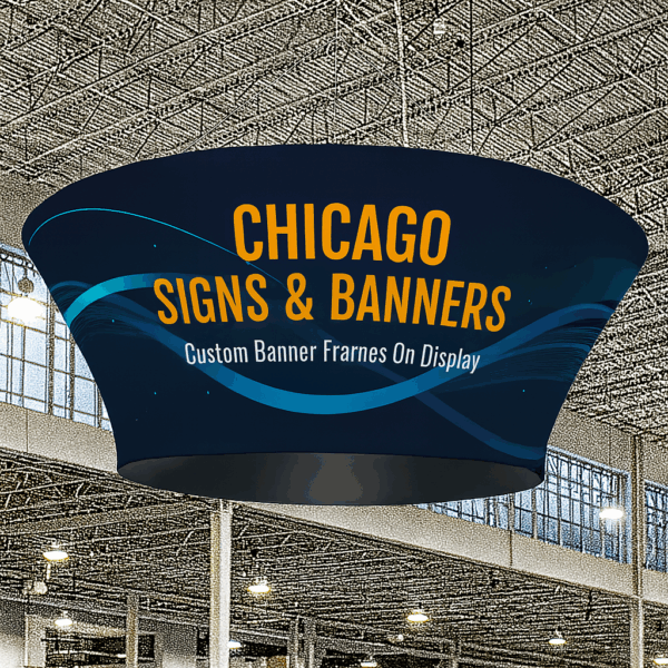 Banner personalizable en exposición de Chicago