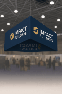 Banner promocional en exposición