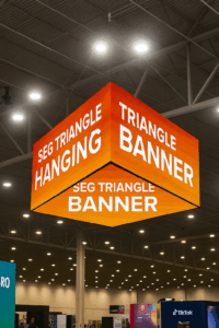 Exposición con banner colgante SEG