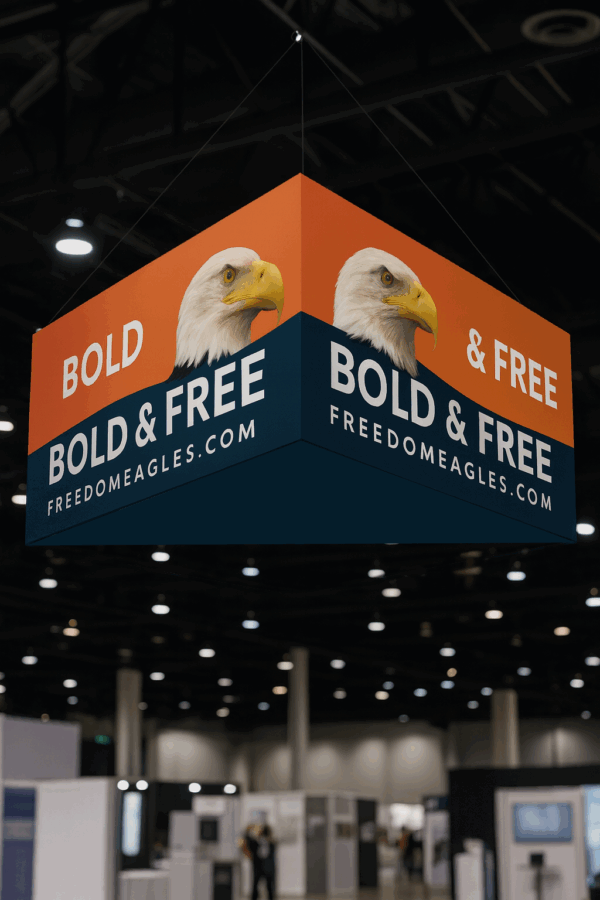 Bandera BOLD & FREE en exposición