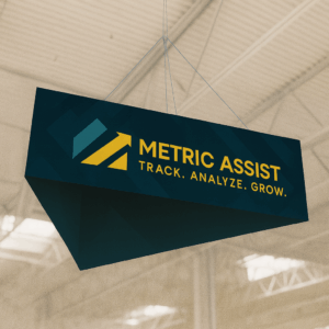 Banner de Metric Assist en espacio industrial