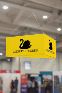 Cartel de Liberty Records en evento