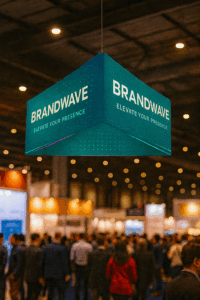 Exhibición con Banner de BRANDWAVE