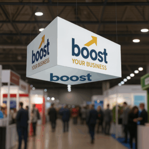 Publicidad de impulso empresarial en feria