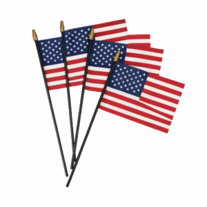 Banderas americanas en exhibición