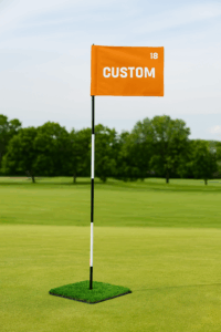 Bandera del hoyo 18 en golf