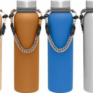 Botellas de agua con manijas trenzadas