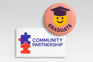 Botón y imán promocionales educativos