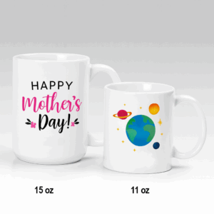 Tazas con diseño de ocasión y espacio