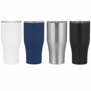 Tazas térmicas en líneas ordenadas